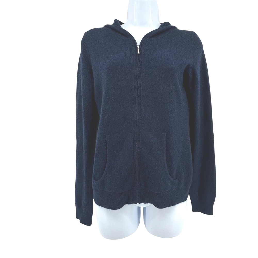 Charter Club Cashmere Full Zip Hoodie Old Money Quiet Luxury Cozy Womens XS